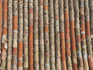 old brick roof