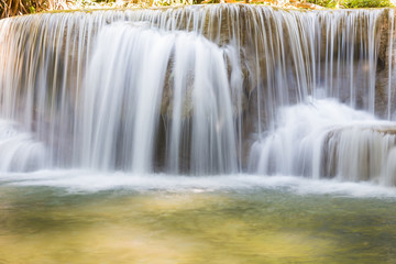Close up natural waterfalls, natural landscape background