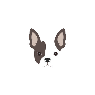 French Bulldog head. Logo dog.