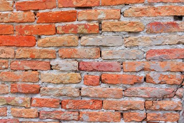  brick wall texture. Antique brick wall texture cracked of cement