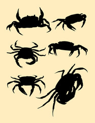 Crabs silhouette. Good use for symbol, logo, web icon, mascot, sign, or any design you want.