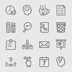 Office working line icon