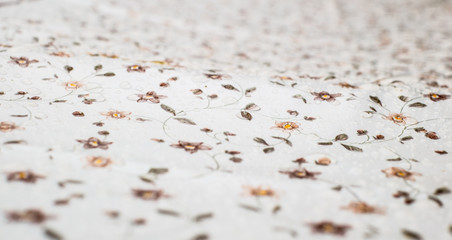 Floral pattern with water drops