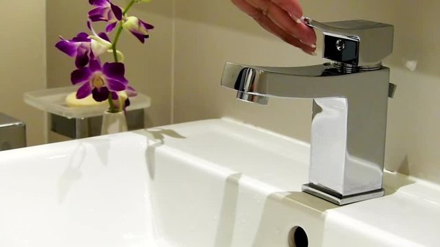 Wash your hands.High speed camera, slow motion