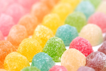 colorful fruit jelly candy Solf focus texture background