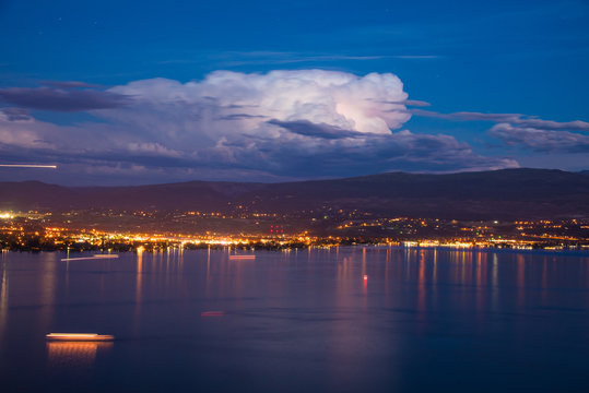 Okanagan Lake At Night