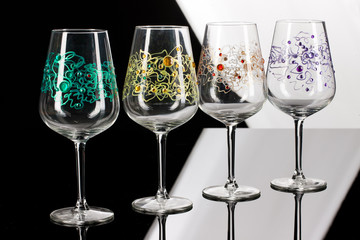 Wineglasses On Glass Background