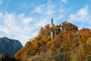 St. Pankraz (Karlstein) Kirche im Herbst, Bad Reichenhall