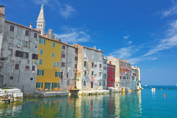 view of residential houses in Rovinj, Croatia