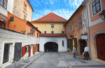 Fototapeta premium Old Fortress Gate, Kamenita Vrata, Zagreb, Croatia