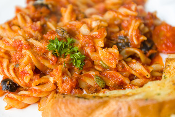 Fusilli with Tomato Sauce