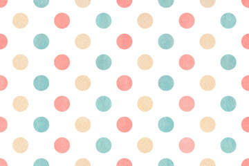 Watercolor polka dot background.