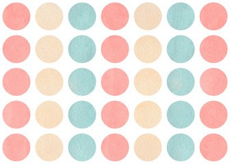 Watercolor circles on white background.