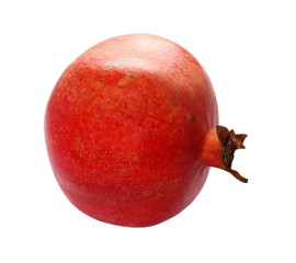 Pomegranate fruit isolated on white, with clipping path