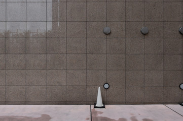 Large blank billboard on a street wall, banners with room to add your own text