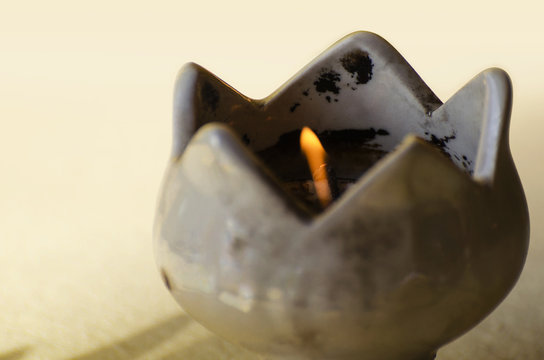 Ceramic candle flame.