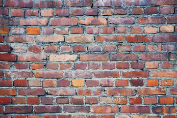 Wall of bricks, texture background