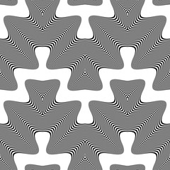 Design seamless monochrome waving pattern