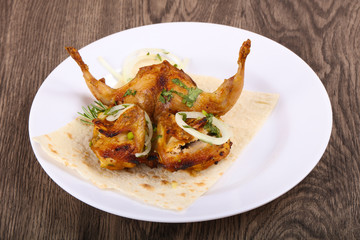 Grilled quail