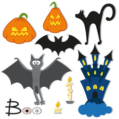 Set of Halloween stickers