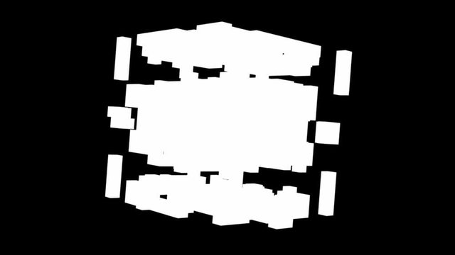 Defragmentation concept on white background