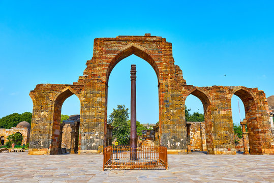 The Mehrauli Pillar in Qutub Minar territory