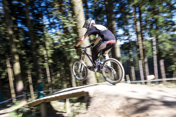 downhill mountainbiker