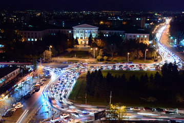 Fototapeta na wymiar Russia. Rostov-on-Don. Gagarin Square. Don State Technical Unive