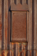 closed rusty window