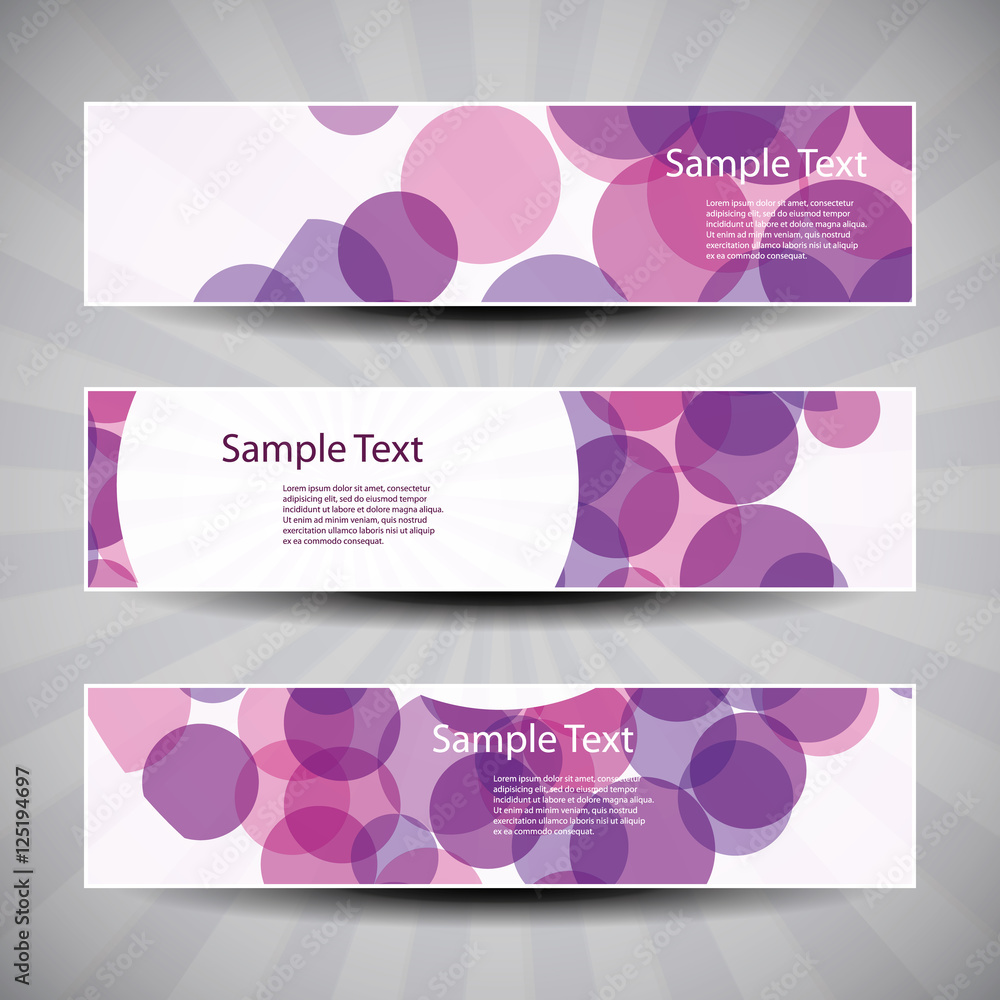 Poster banner or header design with abstract dotted pattern