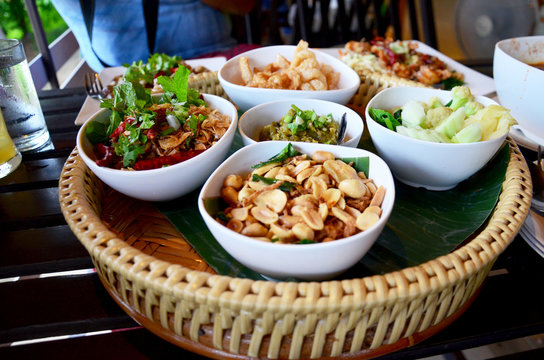 Khan tok or Khantoke dinners are a northern tradition thailand