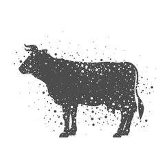 Cow icon. Livestock animal life nature and fauna theme. Isolated design. Vector illustration