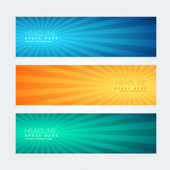 Obraz premium set of colorful modern banners