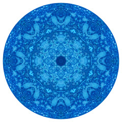 Mandala with art handmade watercolor texture.