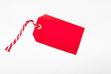 Blank gift tag with copy space for text