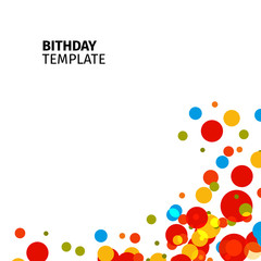 Isolated abstract colorful bubble background. Festive birthday backdrop. Celebration wallpaper. Kids surprise party decoration. Vector stylized balloons illustration.