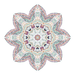 Beautiful Indian floral ornament. Ethnic Mandala. Henna tattoo style. hand drawn design