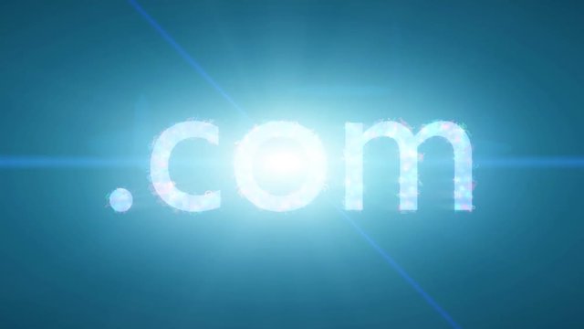 Dot com text explode .com dotcom website web internet net online webpage 4k