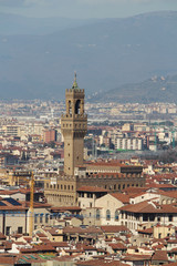 Fototapeta na wymiar Panorama of Florence opening from Campanile Tower