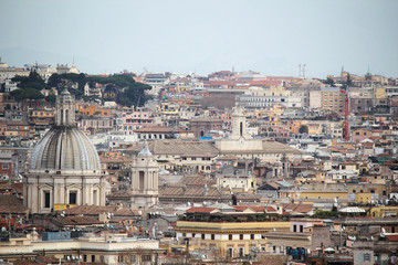 Fototapeta na wymiar View from Gianicolo hill, Rome, Italy