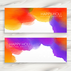 colorful ink banners of holi festival