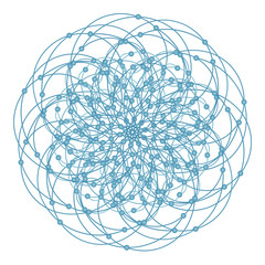 Mandala with sacred geometry symbols and elements. Alchemy, religion, philosophy, astrology and spirituality. Magic abstract sign. Geometric shapes. Universal background.