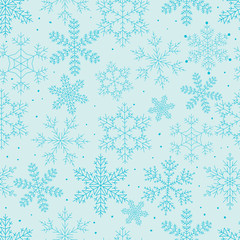 Vector seamless background with snowflakes.