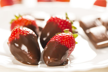 strawberries in chocolate