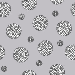 Seamless texture of circles, flowers. The irregular geometric sh