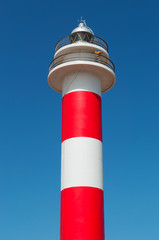 Fuerteventura, Isole Canarie: vista del faro del Toston, vicino al villaggio di pescatori di El...