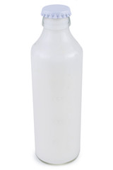 Bottle of milk. On white, isolated background.