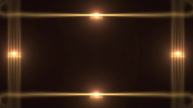 Classical and Stylish Glowing Borders on a Black Background