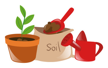 Potted plant and other equipment