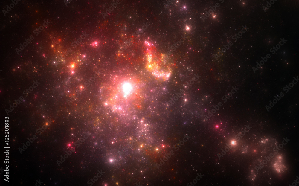 Canvas Prints deep space nebula with stars.